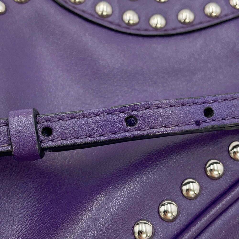 PRADA Purple Leather Shoulder Bag - Picture 12 of 16